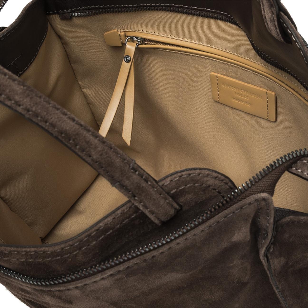 GIANNI CHIARINI Borsa donna Janis in camoscio Moka