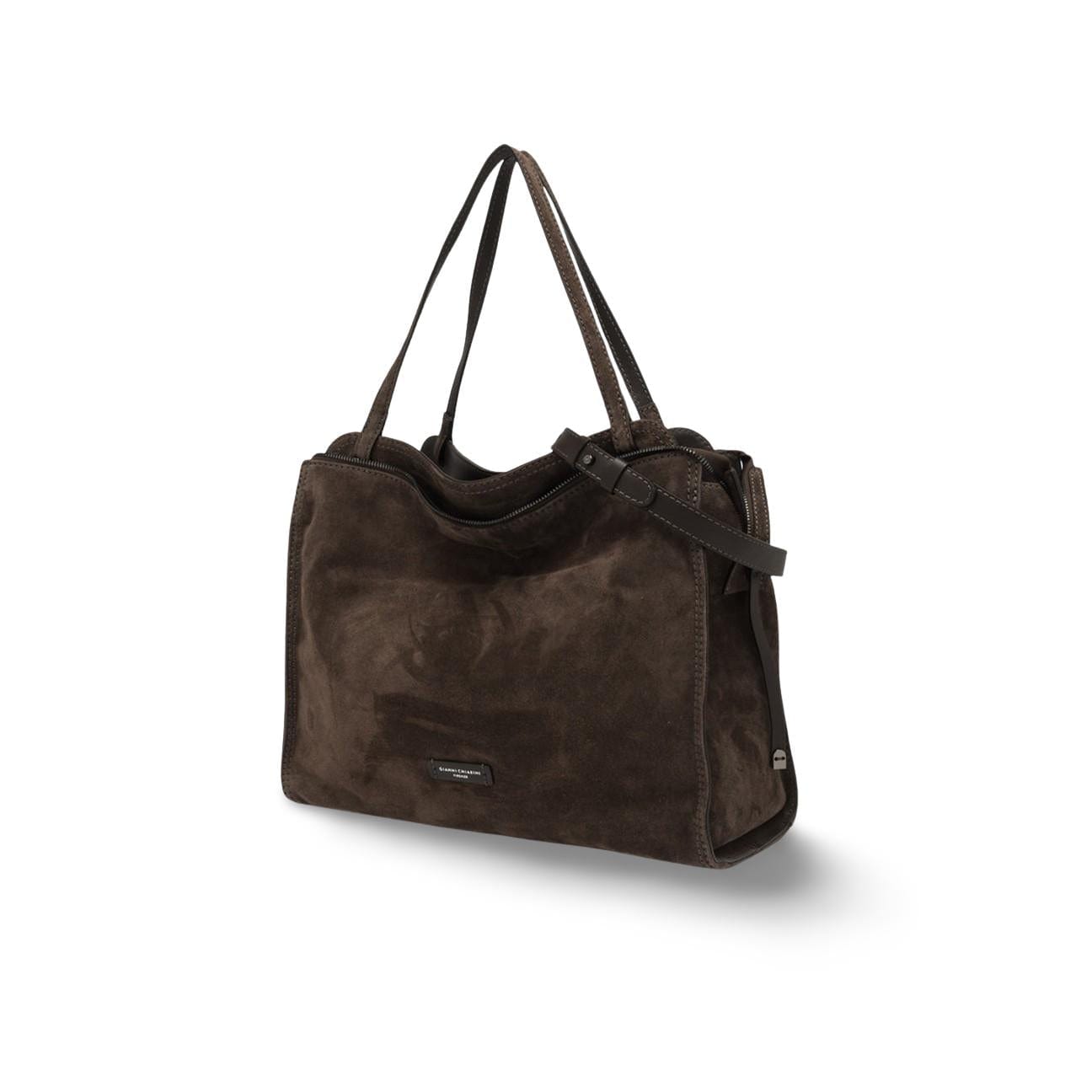 GIANNI CHIARINI Borsa donna Janis in camoscio Moka