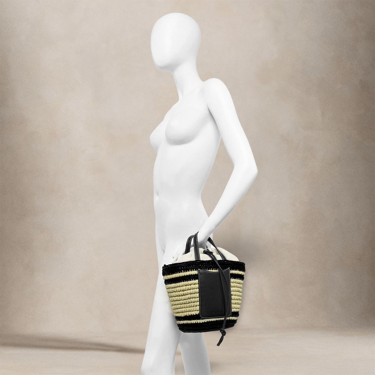 GIANNI CHIARINI Borsa donna Mae Ecrù e Nero