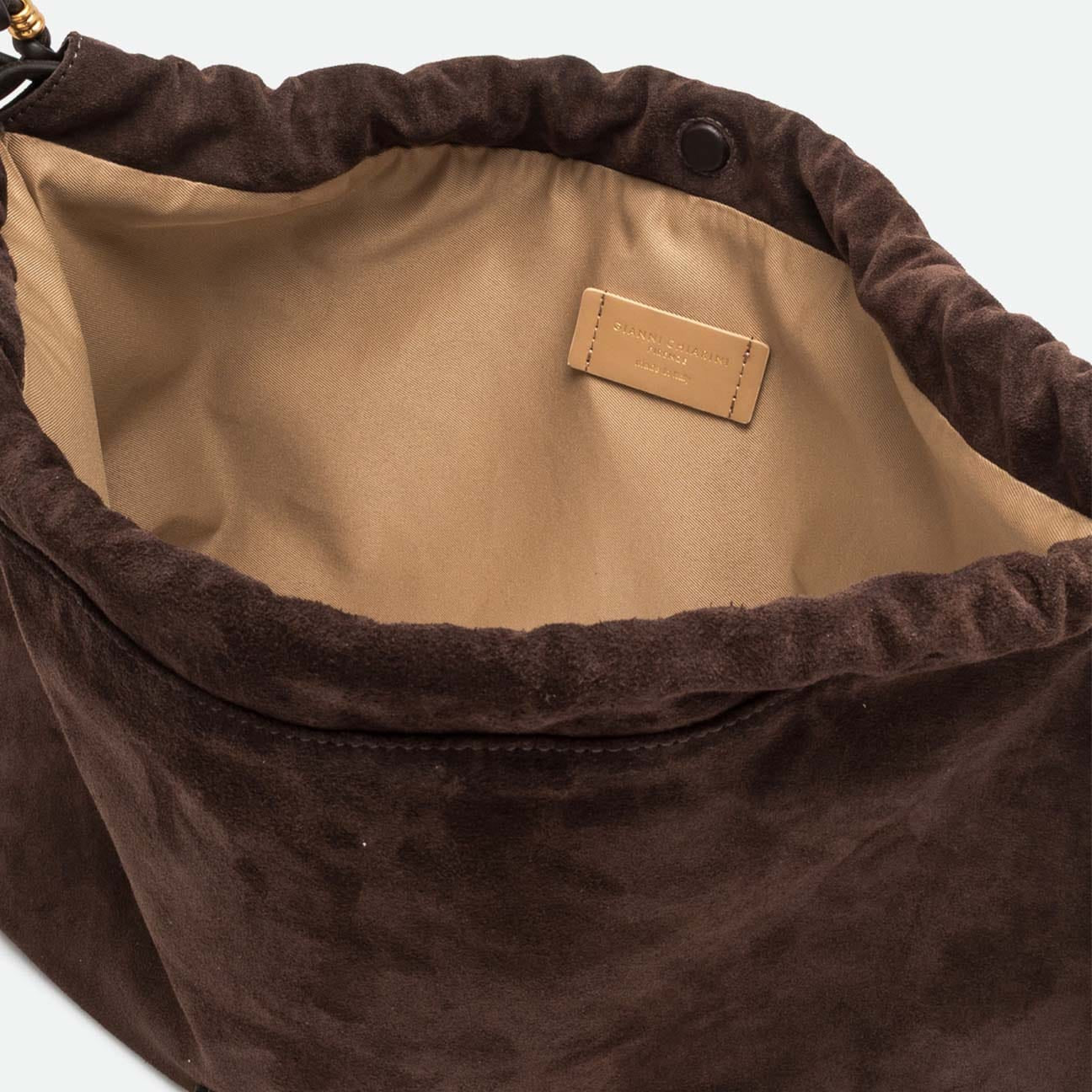 GIANNI CHIARINI Borsa donna Morgana in suede Moka