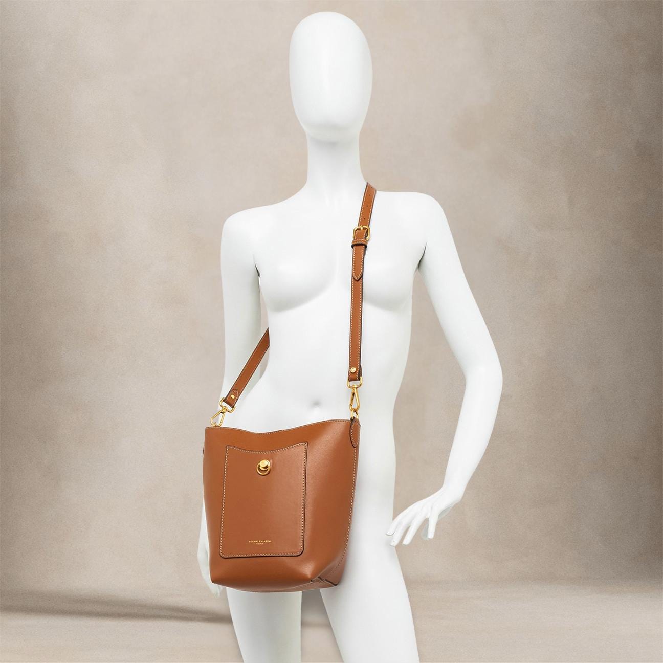 GIANNI CHIARINI Borsa donna Rubina in pelle Caramel