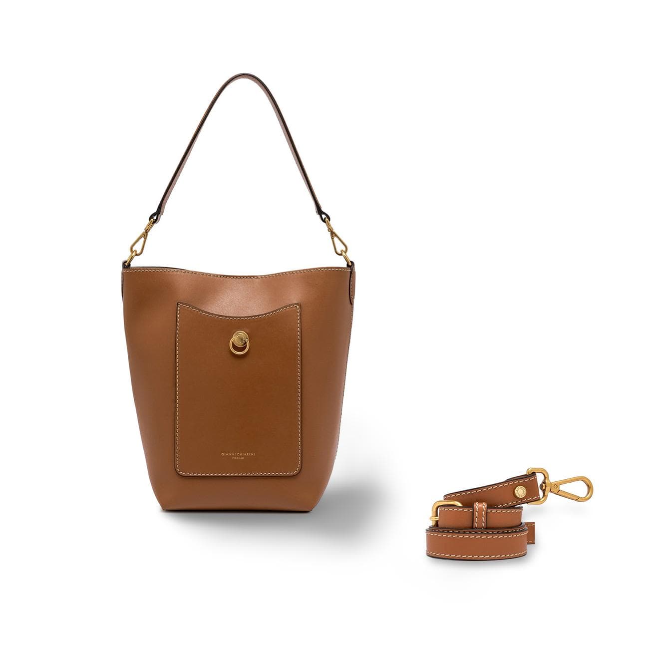 GIANNI CHIARINI Borsa donna Rubina in pelle Caramel