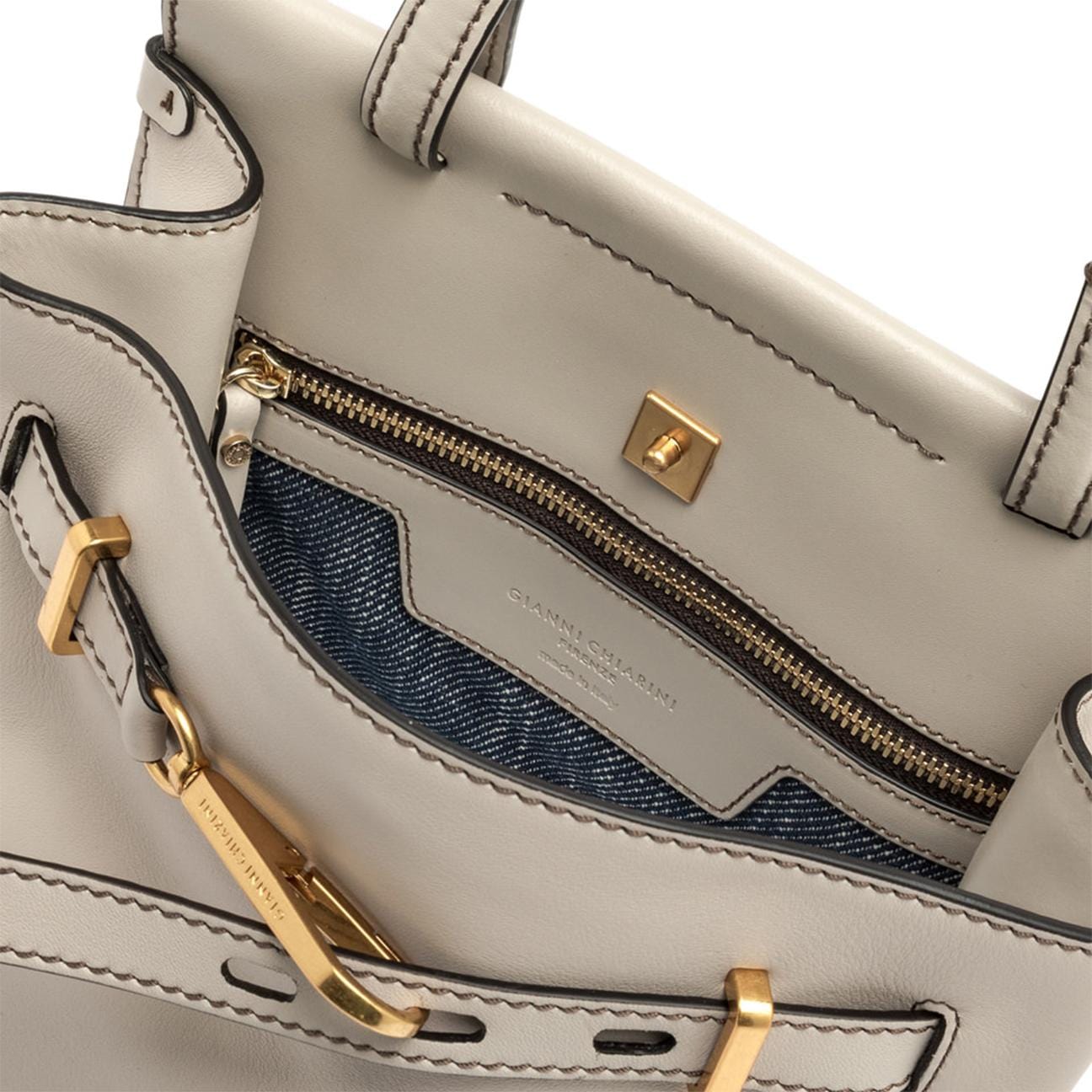 GIANNI CHIARINI Borsa donna Tilda in pelle Linen