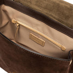 GIANNI CHIARINI Borsa Marlene in camoscio Marrone