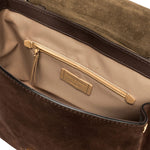 GIANNI CHIARINI Borsa Marlene in camoscio Marrone