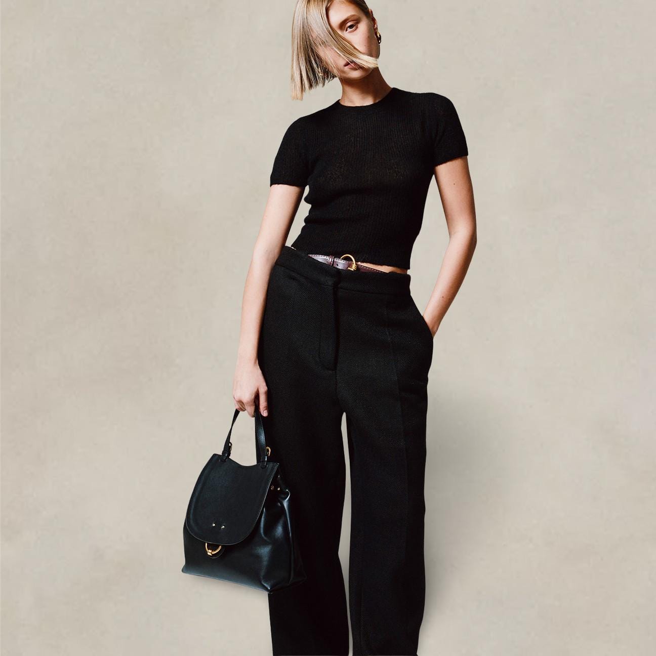 GIANNI CHIARINI Borsa Marlene in pelle Nero