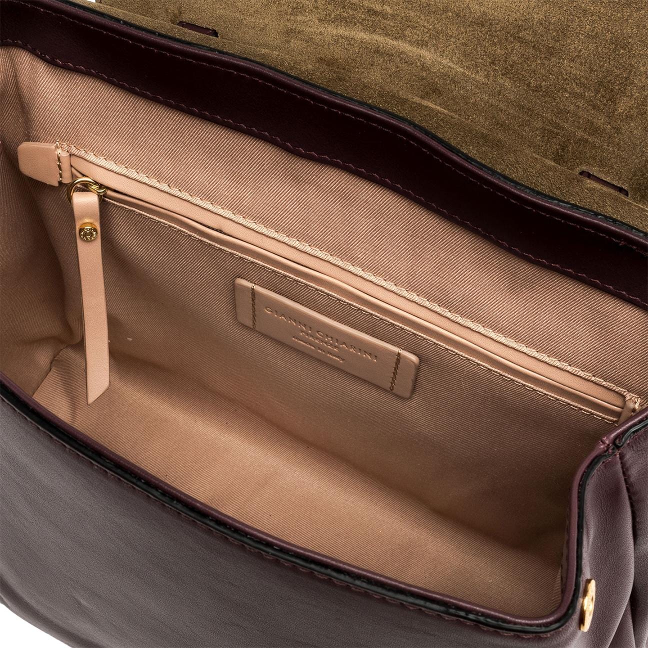 GIANNI CHIARINI Borsa Marlene in pelle Plum