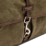 GIANNI CHIARINI Borsa uomo in canvas Verde Militare