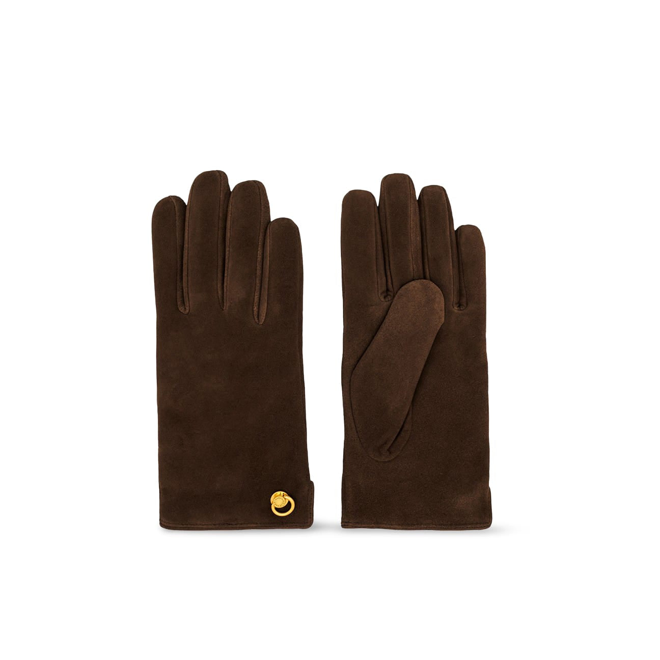 GIANNI CHIARINI Guanti donna in pelle scamosciata Cioccolato