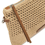 GIANNI CHIARINI Pochette donna in tessuto Beige