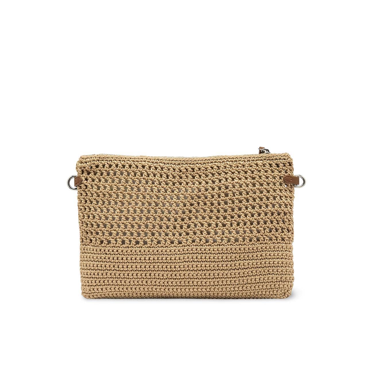 GIANNI CHIARINI Pochette donna in tessuto Beige
