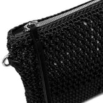 GIANNI CHIARINI Pochette donna in tessuto Nero