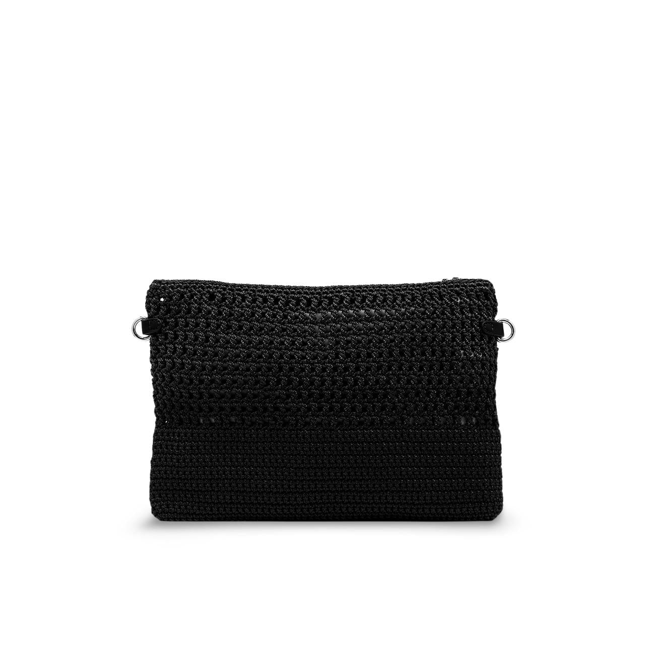 GIANNI CHIARINI Pochette donna in tessuto Nero