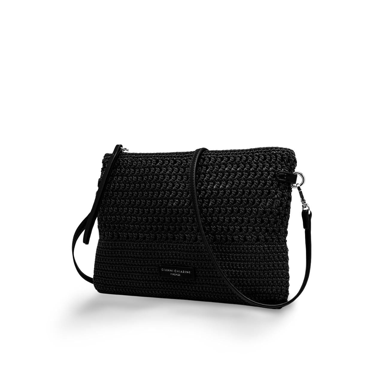 GIANNI CHIARINI Pochette donna in tessuto Nero