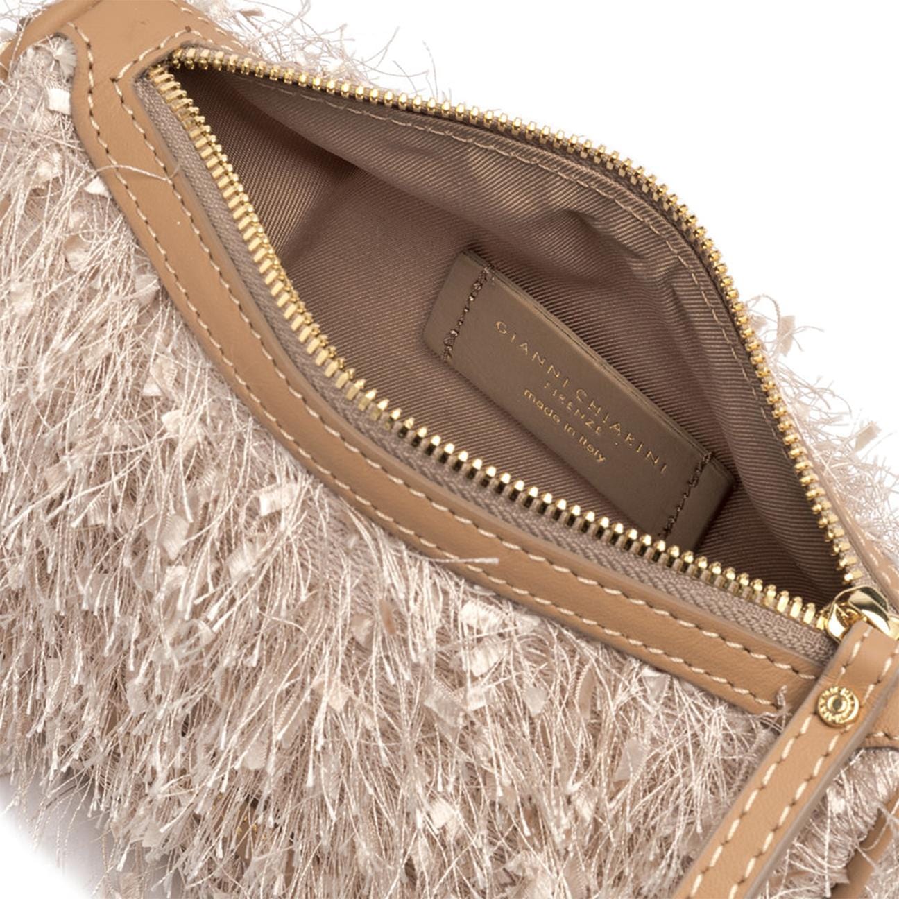 GIANNI CHIARINI Pochette donna Nora Pouch Cream