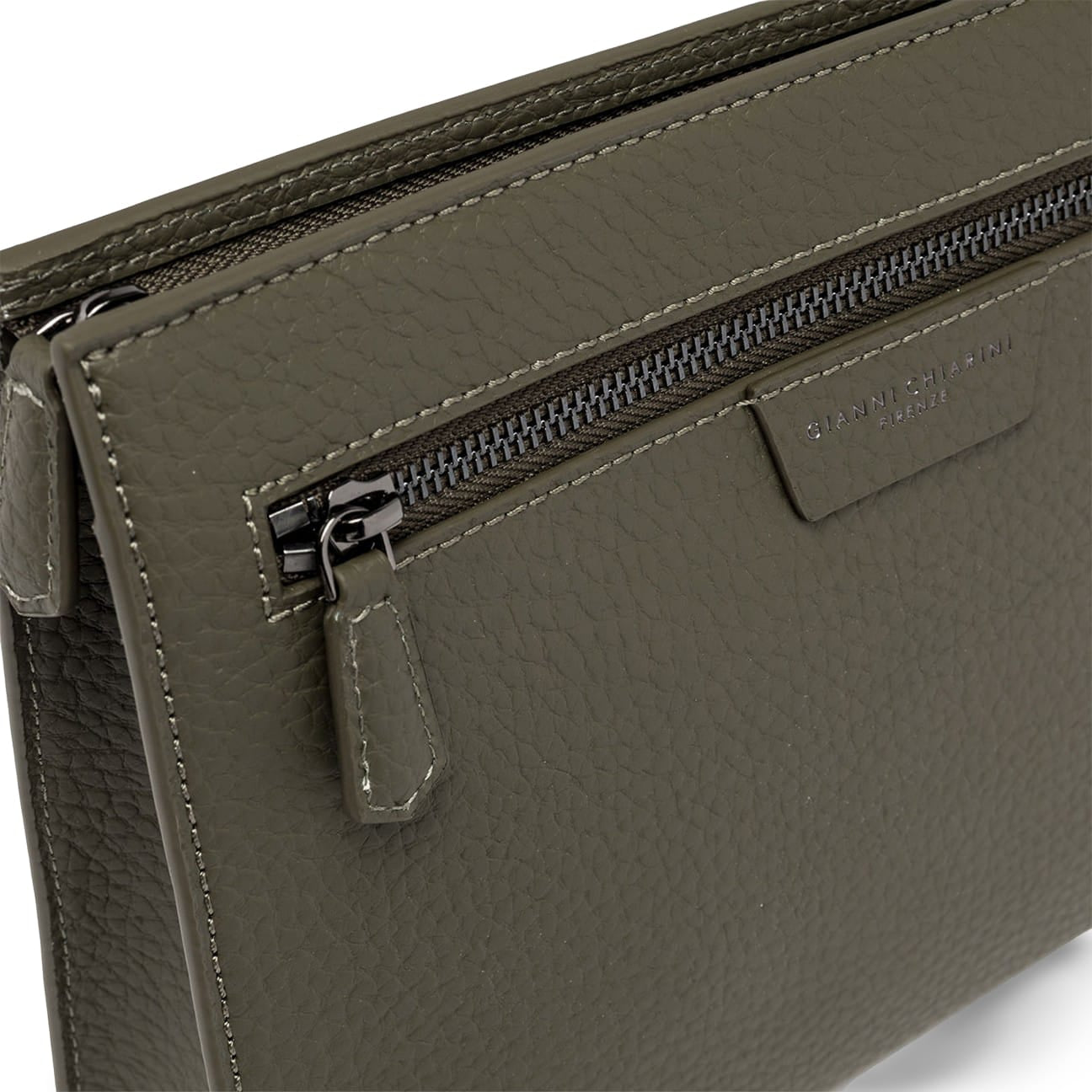 GIANNI CHIARINI Pochette uomo in pelle Oliva