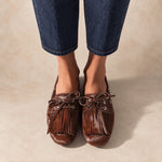 GUGLIEMO ROTTA Loafer donna Santiagoin cavallino Choco