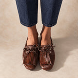 GUGLIEMO ROTTA Loafer donna Santiagoin cavallino Choco