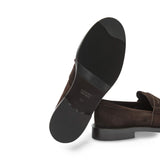 GUGLIEMO ROTTA Mocassini donna Penny Loafers in suede Marrone