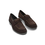 GUGLIEMO ROTTA Mocassini donna Penny Loafers in suede Marrone