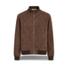 H.C.R. Giacca uomo  in suede  con zip Marrone