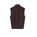H.C.R. Gilet uomo in suede Marrone