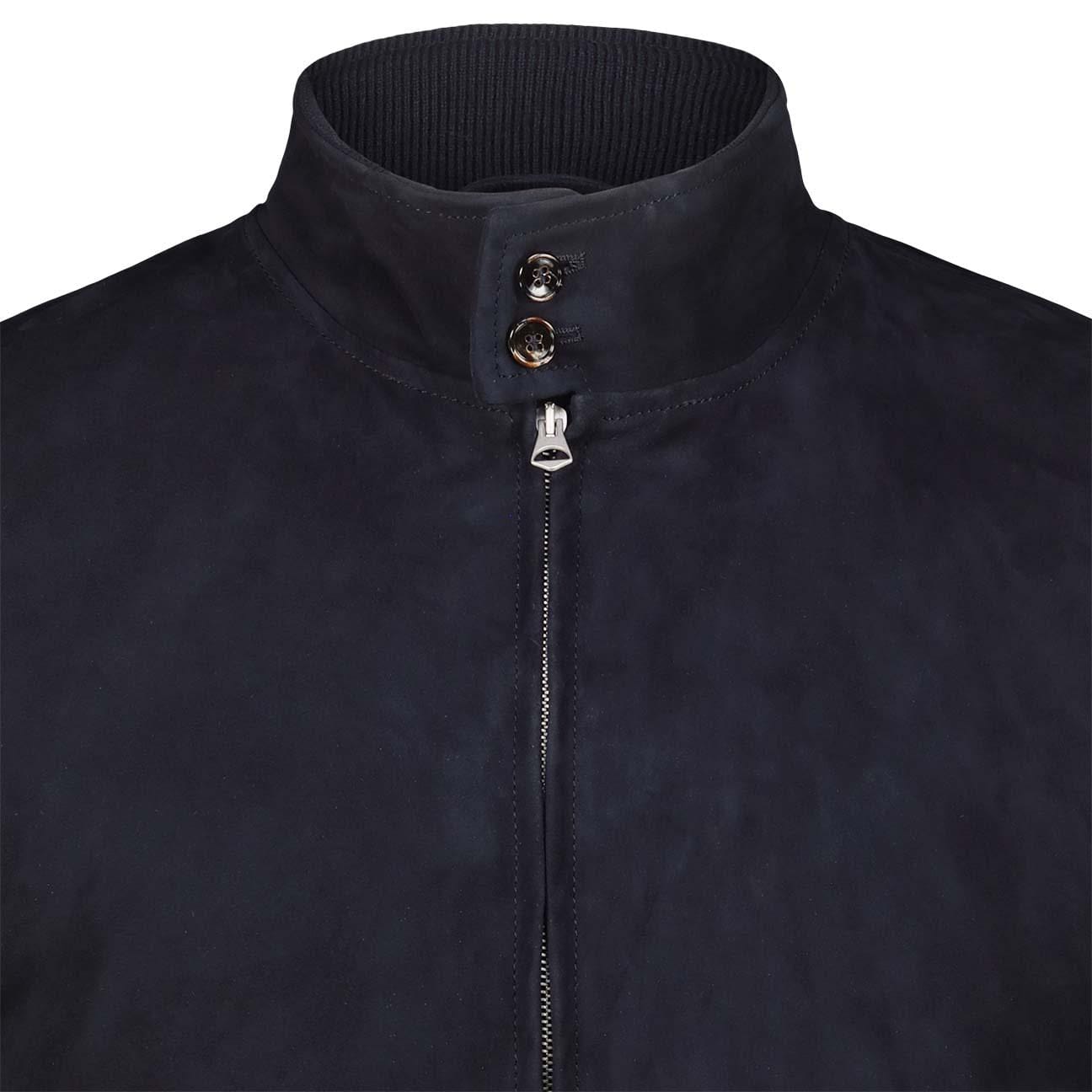 H.C.R. Giubbotot uomo in suede con interno in piuma Blue