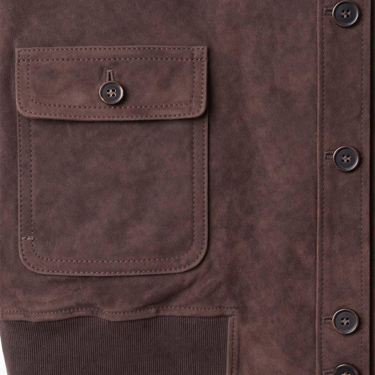 H.C.R. Giubbotto donna in pelle scamosciata Marrone