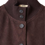 H.C.R. Giubbotto donna in pelle scamosciata Marrone