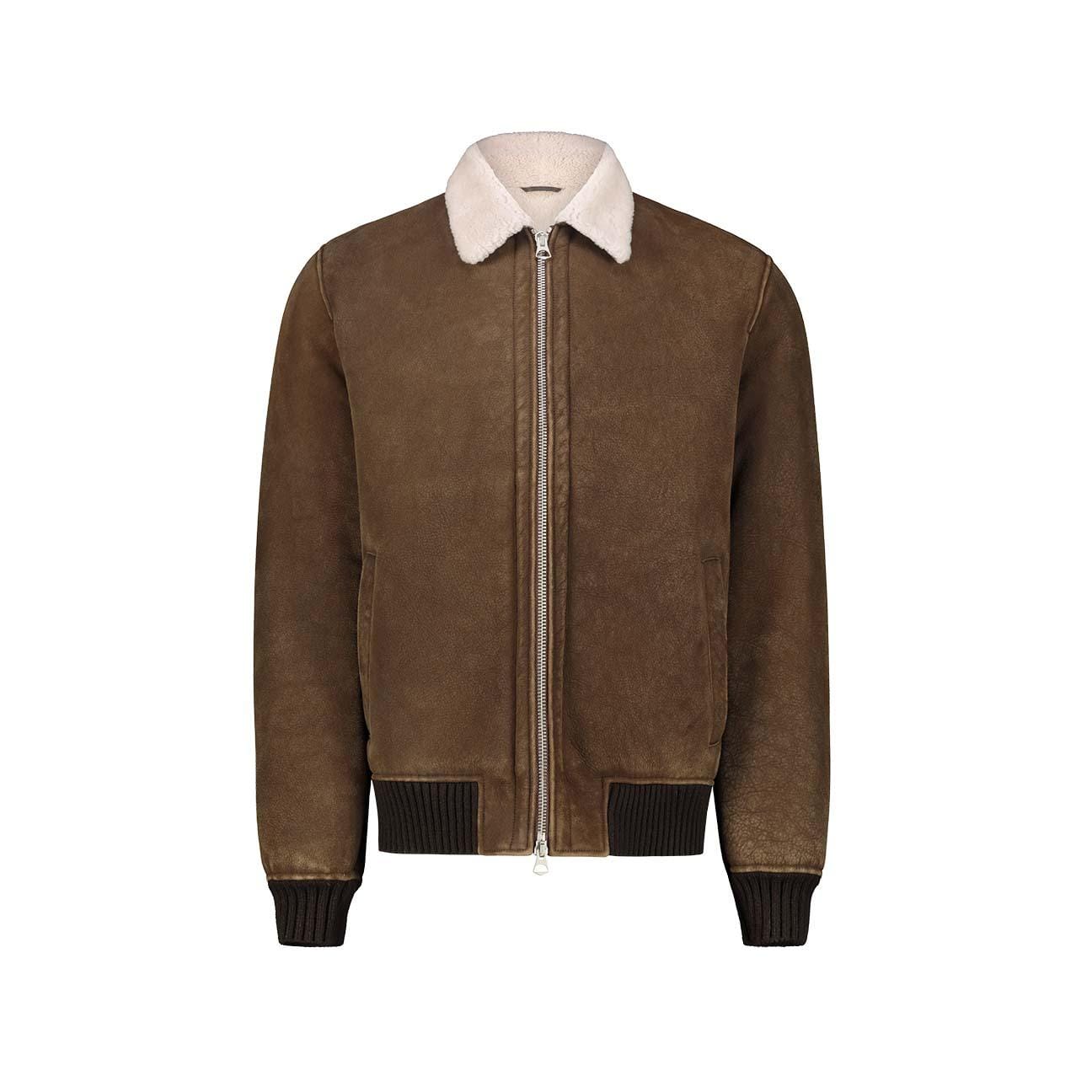 H.C.R. Giubbotto uomo in montone Khaki