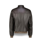 H.C.R. Giubbotto uomo in pelle foderato in panno Marrone