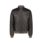 H.C.R. Giubbotto uomo in pelle foderato in panno Marrone