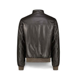 H.C.R. Giubbotto uomo in pelle interno in piuma Marrone