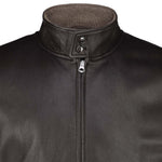 H.C.R. Giubbotto uomo in pelle interno in piuma Marrone