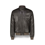 H.C.R. Giubbotto uomo in pelle interno in piuma Marrone