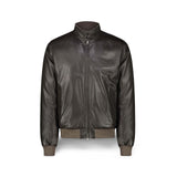 H.C.R. Giubbotto uomo in pelle interno in piuma Marrone