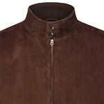 H.C.R. Giubbotto uomo in suede con interno in piuma Marrone