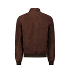 H.C.R. Giubbotto uomo in suede con interno in piuma Marrone