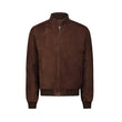 Giubbotto uomo in suede con interno in piuma Marrone