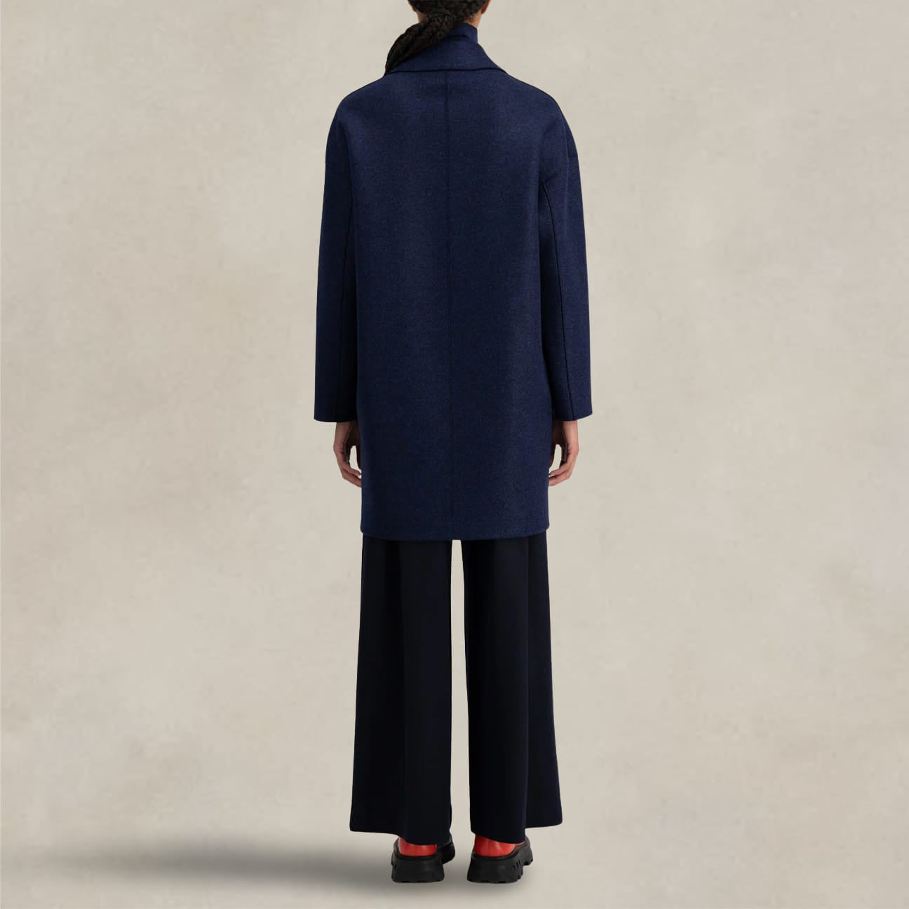 HARRIS WHARF LONDON Cappotto donna in lana doppiopetto Blue