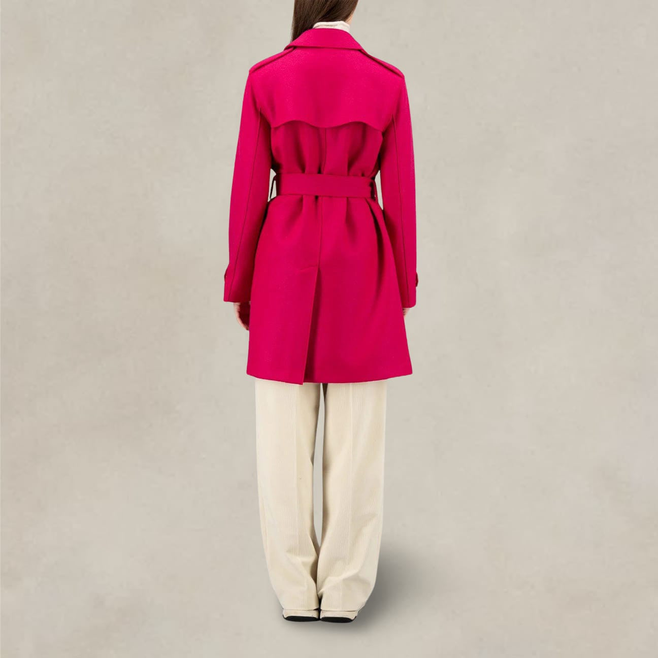 HARRIS WHARF LONDON Cappotto midi doppiopetto Fuxia