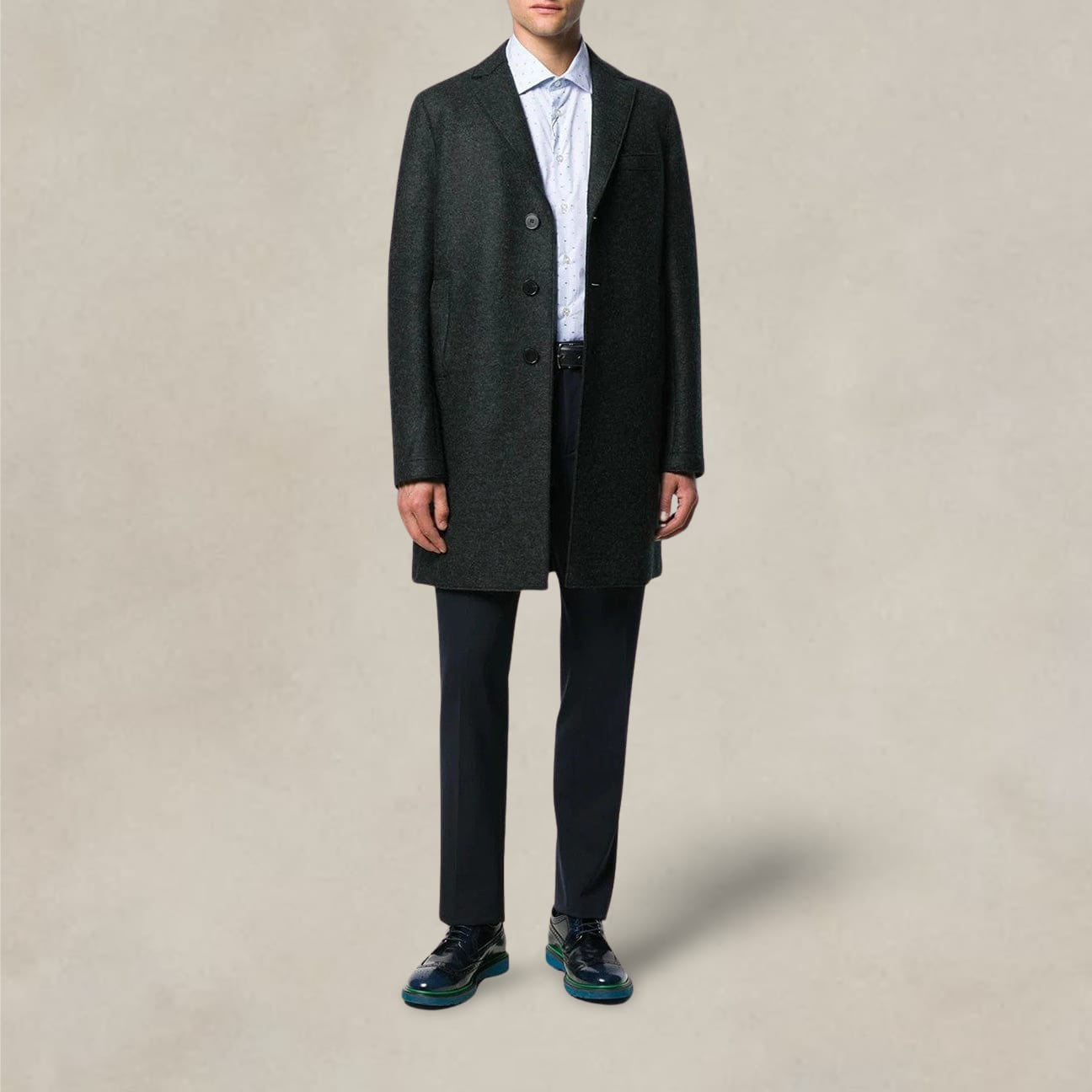 HARRIS WHARF LONDON Cappotto monopetto Grigio