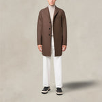 HARRIS WHARF LONDON Cappotto monopetto Teddy Brown
