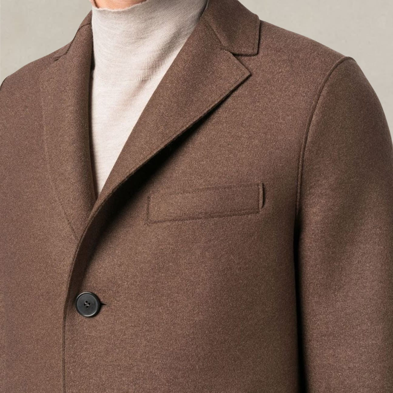 HARRIS WHARF LONDON Cappotto monopetto Teddy Brown