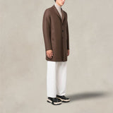 HARRIS WHARF LONDON Cappotto monopetto Teddy Brown