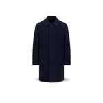 HARRIS WHARF LONDON Cappotto uomo in boucle' Blue