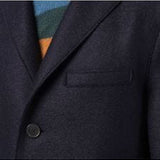 HARRIS WHARF LONDON Cappotto uomo in lana midi Blue
