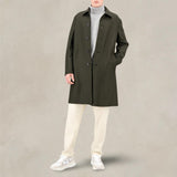 HARRIS WHARF LONDON Cappotto uomo in Lana Moss Green