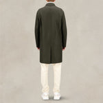HARRIS WHARF LONDON Cappotto uomo in Lana Moss Green