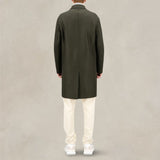 HARRIS WHARF LONDON Cappotto uomo in Lana Moss Green